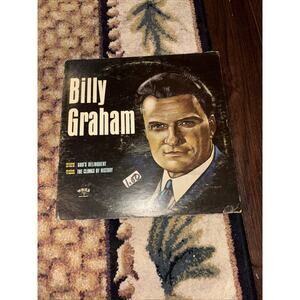 Billy Graham Sermon Vinyl Gods Delinquent / Climax of History Word Records 6114